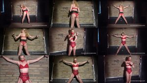 Rope bondage - Ariel Anderssen is tied and stretched spread eagle 