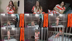 Metal bondage - Model Renee Risque is arrested - Put in jail cell - Part 3