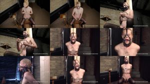 Self bondage - Extreme bondage,humiliation and punishment for particularly naughty slave -  Ariel Anderssen sits and uses zip ties, ring gag and nose hook,nipples