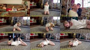  Rope bondage - Bound Ariel is  coughed, gagged and drooled uncontrollably - Ariel’s Unwilling Analysis -  Cock Gag Torment
