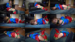 Dresden - Supergirl is captured and is tightly bound with rope  - Cosplay Bondage