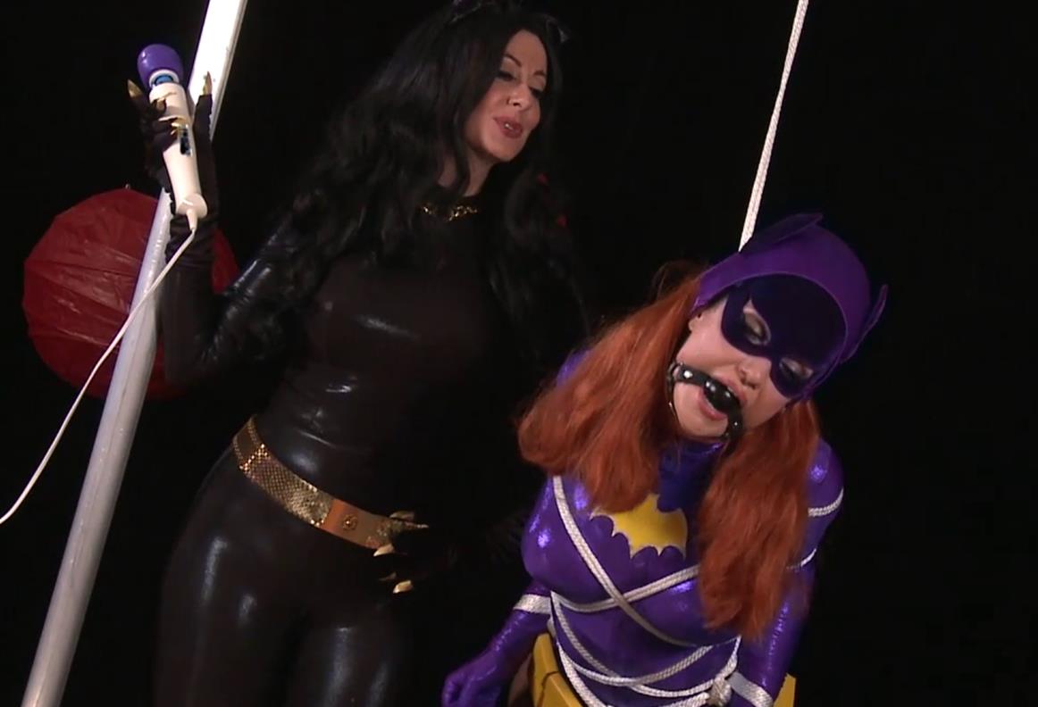Bondage Orgasm - Perils of Batgirl is forced to dance on the hot-coal dance pad - Dance Batgirl Dance