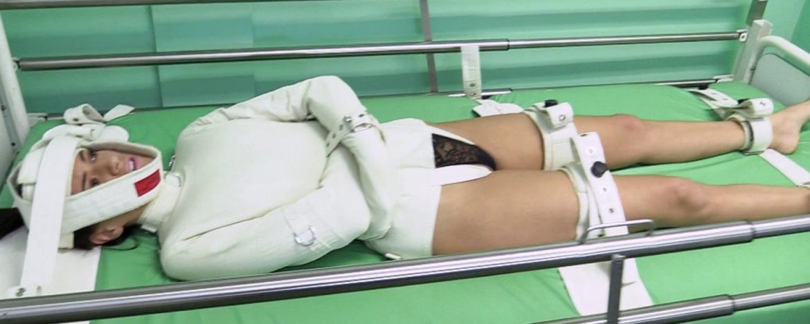 Extreme Bondage - Girl Asylum Britney B tightly restrained - Medical Bondage