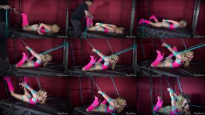 Rope Bondage - Alexis Blake is tied extremely tightly in a scorpion style hogtie - Subspace Achieved