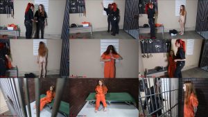  Officer Jackie Jupiter gets her own shiny set of bangles,orange jumpsuit and put in the cell  - Female Bondage - Prisonteens - Car Thieves - Part 2 of 3
