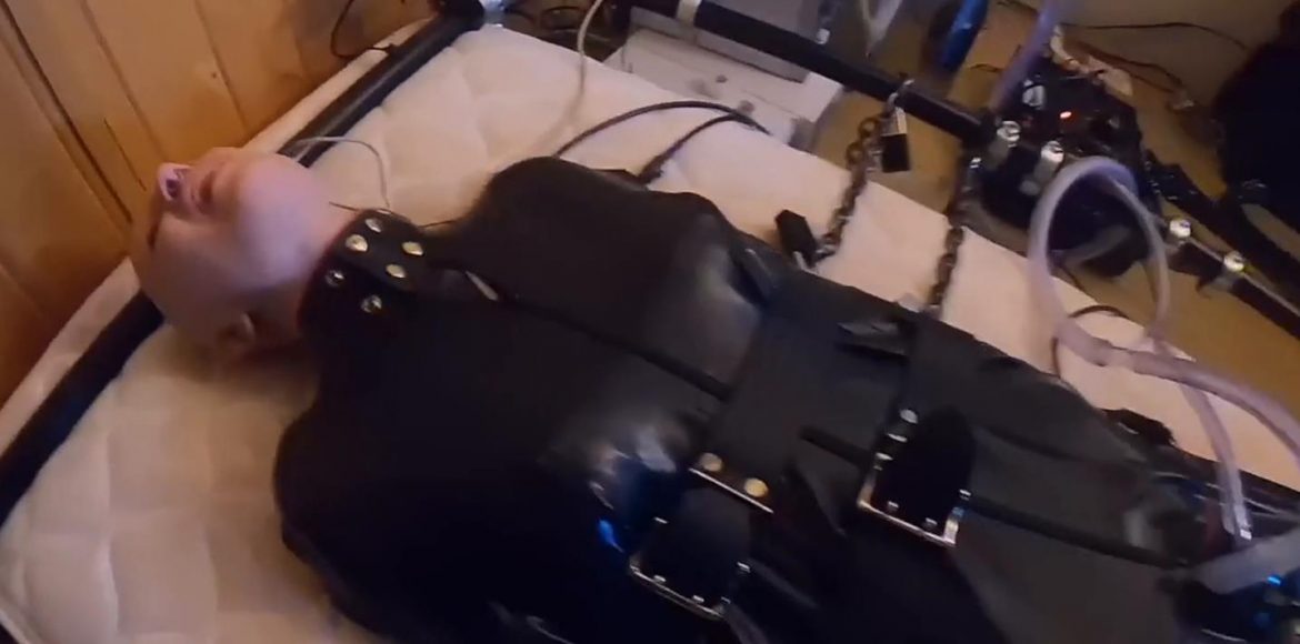 Leather Bondage – Sleepsack Suffering Rachel Greyhound
